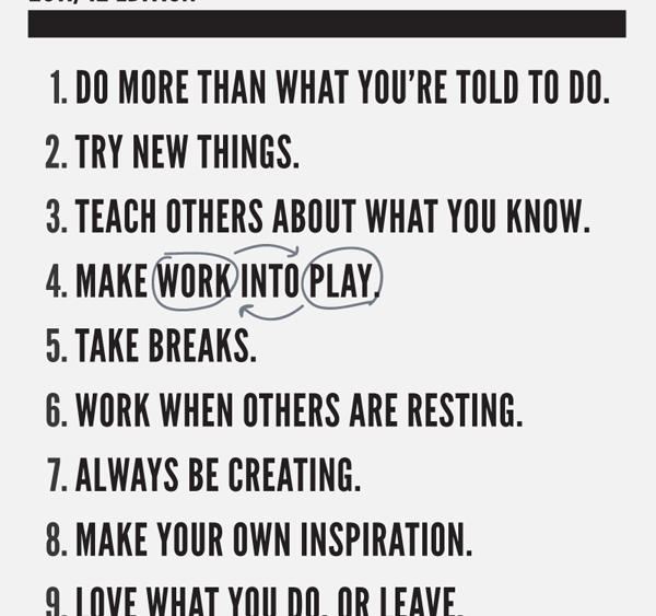 Rules of a Creatives LIfe