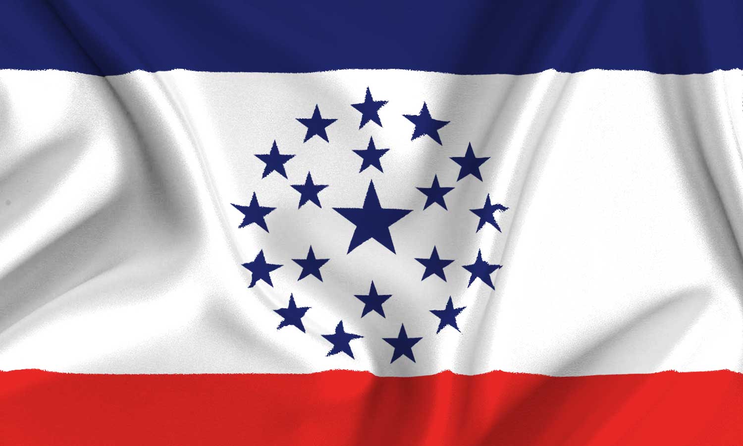 An realistic rendering of Knol Aust's proposed Mississippi state flag 